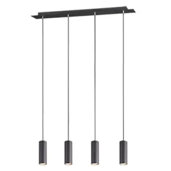 Lámpara colgante Marley 4l Negro