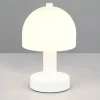 Lámpara de mesa Glenn 1XE14 acabado blanco tulipa opal blanca estilo moderno 12cm Ø
