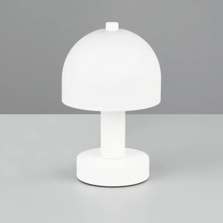 Lámpara de mesa Glenn 1XE14 acabado blanco tulipa opal blanca estilo moderno 12cm Ø