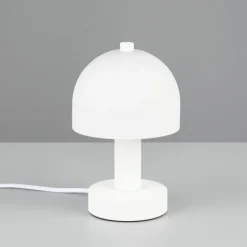 Lámpara de mesa Glenn 1XE14 acabado blanco tulipa opal blanca estilo moderno 12cm Ø