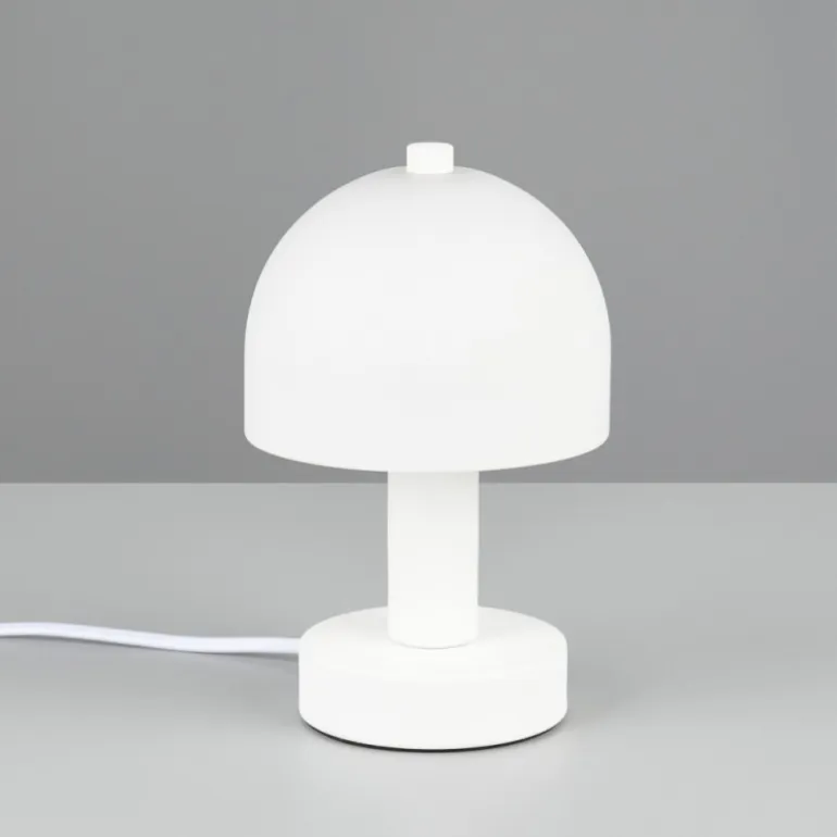Lámpara de mesa Glenn 1XE14 acabado blanco tulipa opal blanca estilo moderno 12cm Ø