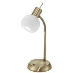 Lámpara de mesa portátil, cuero
