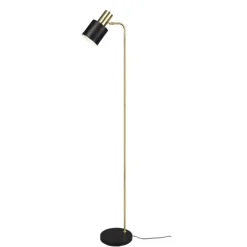 Lámpara de pie Adam Negro/Latón1XE27 153cm Alto