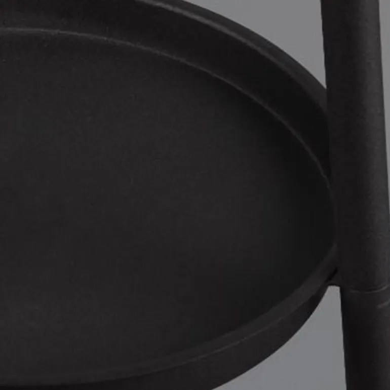 Lámpara de pie Colette Pantalla Gris /Cuerpo Negro 1XE27 57CM Ø