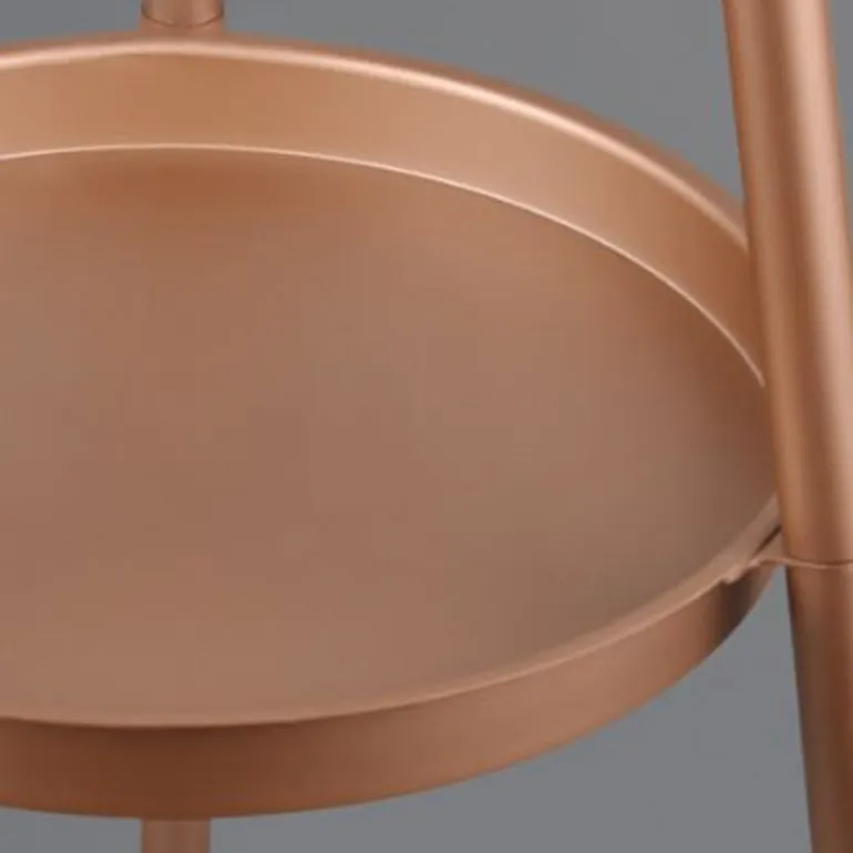 Lámpara de pie Colette Pantalla Negra /Cuerpo Café 1XE27 57CM Ø