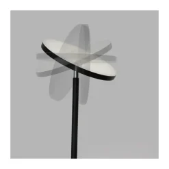 Lámpara de pie Denzel con lector LED 30+6w 3CCT 3000lm acabado negro estilo moderno con mando a distancia 25cm Ø