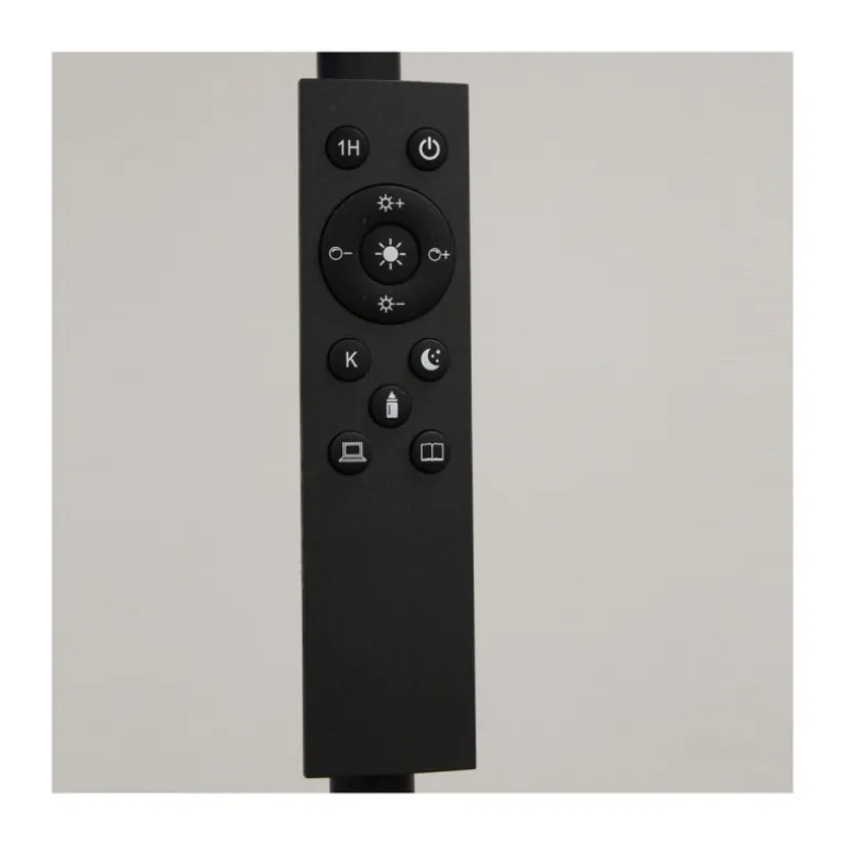 Lámpara de pie Denzel LED 24w 3CCT 2200lm acabado negro estilo moderno con mando a distancia incluido 25cm Ø