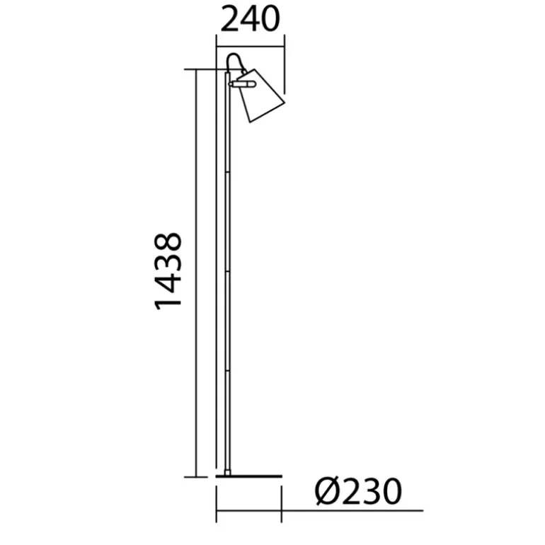 Lámpara de pie Kai Blanco 1XE27 23CM Ø
