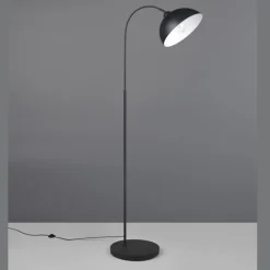 Lámpara de pie Sierra Negro 1XE27 170cm Alto
