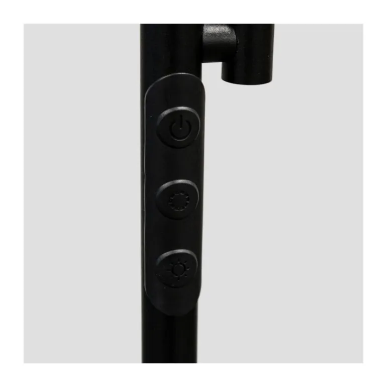 Lámpara de pie Vinet con lector LED 30+6w 3CCT 3000lm acabado negro estilo moderno con mando a distancia 25cm Ø