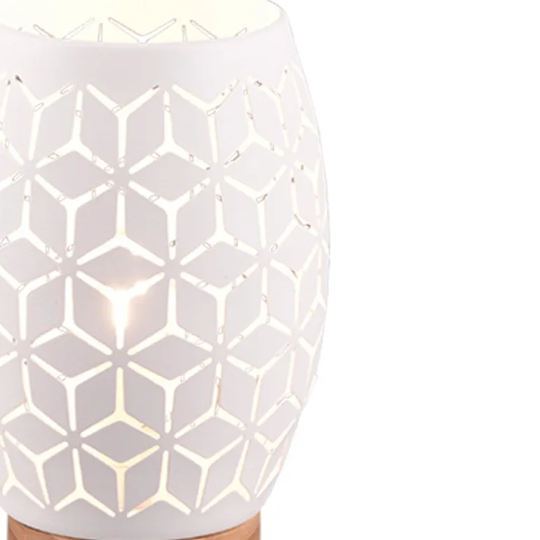 Lámpara de sobremesa Bidar Blanco 1XE27 15cm Ø