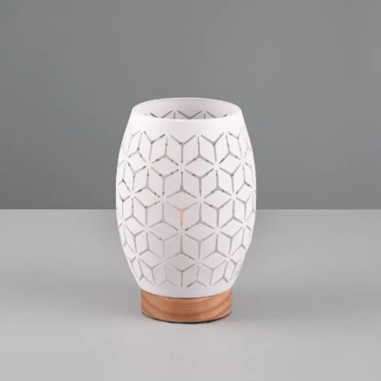 Lámpara de sobremesa Bidar Blanco 1XE27 15cm Ø