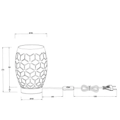 Lámpara de sobremesa Bidar Blanco 1XE27 15cm Ø