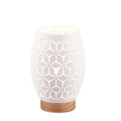 Lámpara de sobremesa Bidar Blanco 1XE27 15cm Ø