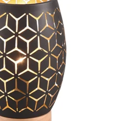 Lámpara de sobremesa Bidar Negro /Oro 1XE27 15cm Ø