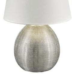 Lámpara de sobremesa Luxor Cerámica Plata 1XE27 24CM Ø