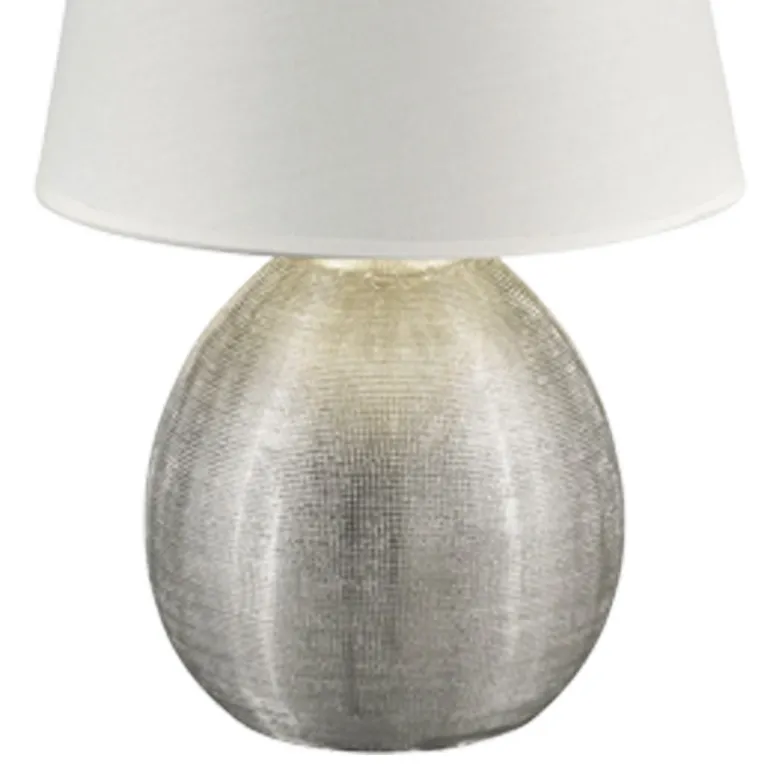 Lámpara de sobremesa Luxor Cerámica Plata 1XE27 24CM Ø