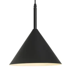 Lámpara de techo colgante Amon 1 luz 1XE27 acabado metal negro estilo moderno 26cm Ø