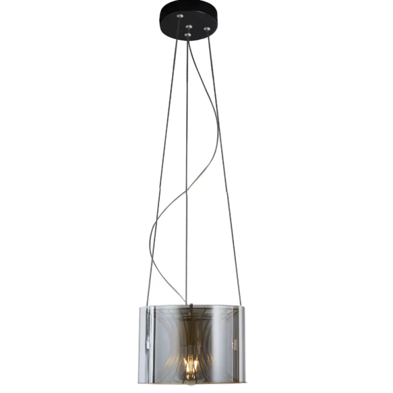 Lámpara de techo colgante Bruno 1 luz 1XE27 acabado negro estilo moderno 30cm Ø
