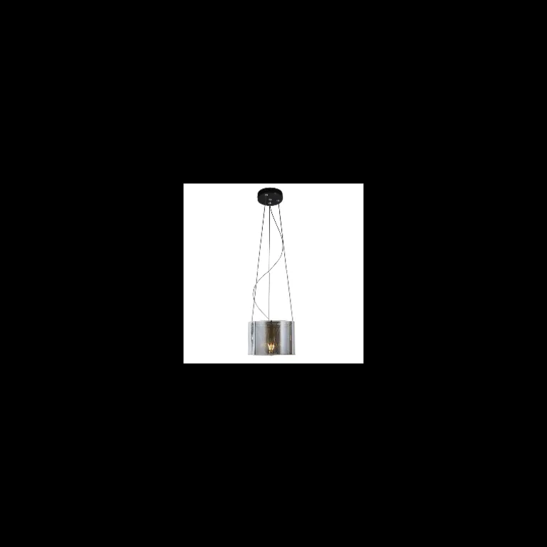 Lámpara de techo colgante Bruno 1 luz 1XE27 acabado negro estilo moderno 30cm Ø