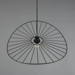Lámpara de techo colgante Chapeau Negro 1XE27 60cm Ø