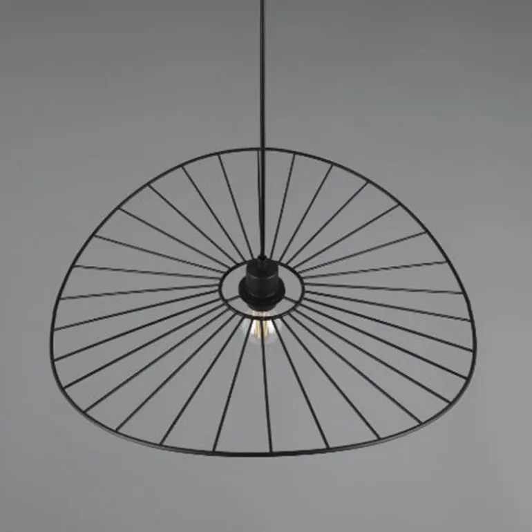 Lámpara de techo colgante Chapeau Negro 1XE27 60cm Ø