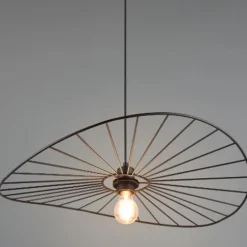 Lámpara de techo colgante Chapeau Negro 1XE27 60cm Ø