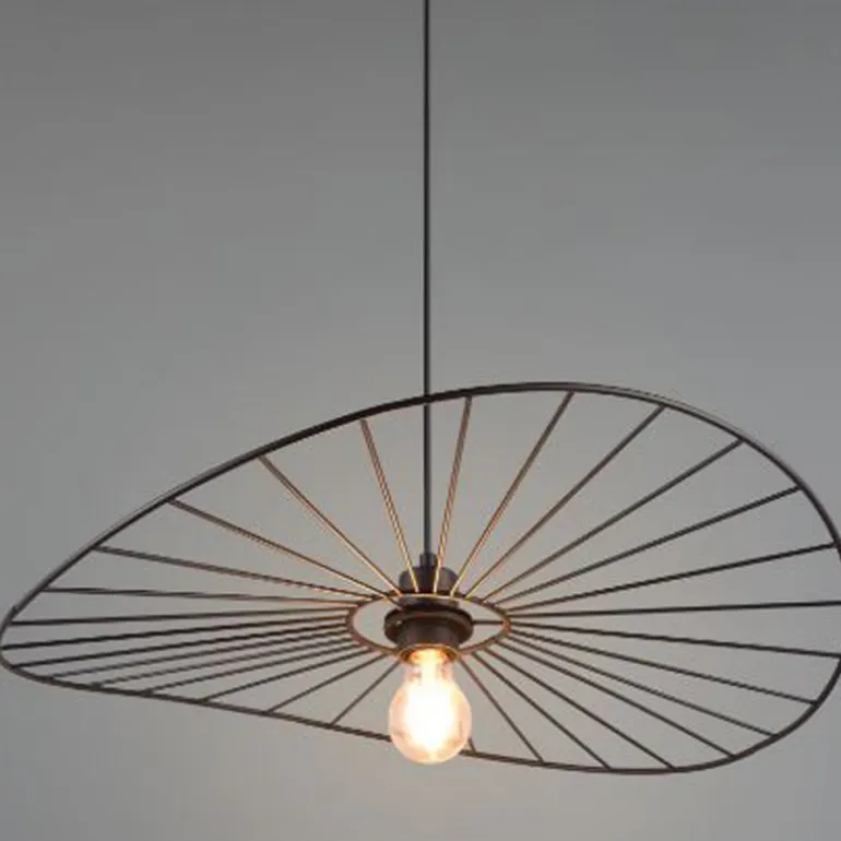 Lámpara de techo colgante Chapeau Negro 1XE27 60cm Ø