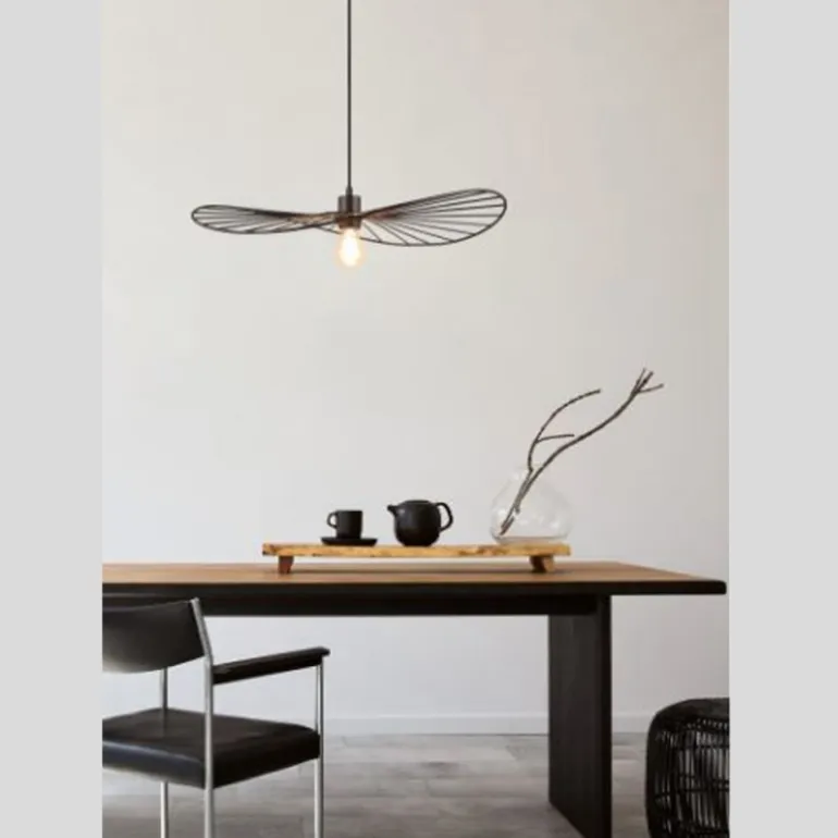 Lámpara de techo colgante Chapeau Negro 1XE27 60cm Ø