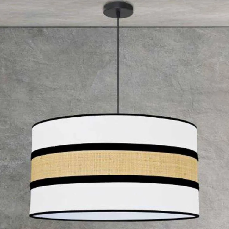Lámpara de techo colgante Dibu 40 1xE27 acabado Urano-Caña estilo moderno 40cm Ø