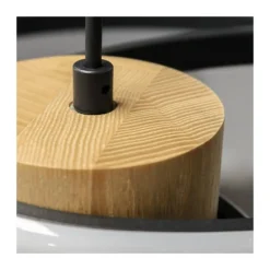 Lámpara de techo colgante Dina LED integrado 50w tonalidad 3000k acabado madera natural estilo nórdico 64cm Ø