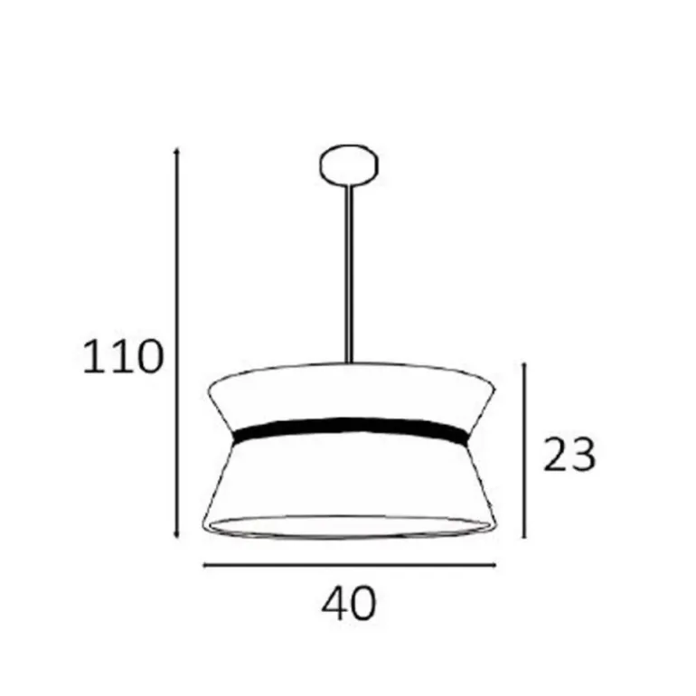 Lámpara de techo colgante Drac 1xE27 acabado fibra natural y tejido beige estilo moderno 40cm Ø