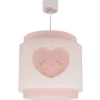 Lámpara de techo colgante Dreams Corazón Rosa 1xE27 acabado rosa estilo infantil 26cm Ø