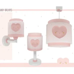Lámpara de techo colgante Dreams Corazón Rosa 1xE27 acabado rosa estilo infantil 26cm Ø