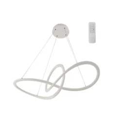 Lámpara de techo colgante Dunia LED integrado 53w 3CCT acabado blanco estilo moderno mando a distancia incluido