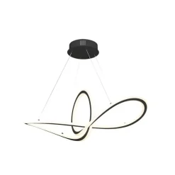 Lámpara de techo colgante Dunia LED integrado 53w 3CCT acabado negro estilo moderno mando a distancia incluido