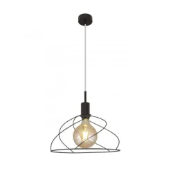 Lámpara de techo colgante Farrel 1 luz 1xE27 acabado metal negro estilo moderno 35cm Ø