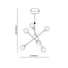 Lámpara de techo colgante Globo 6 luces 6xG9 acabado metal cromo y cristal estilo moderno 65cm Ø
