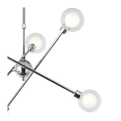 Lámpara de techo colgante Globo 6 luces 6xG9 acabado metal cromo y cristal estilo moderno 65cm Ø