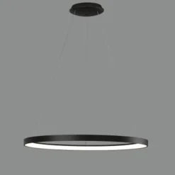 Lámpara de techo colgante Grace LED integrado 50w tonalidad 3000k acabado metal negro estilo moderno 58cm Ø