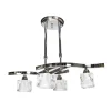 Lámpara de techo colgante Hielo 4 luces 4xG9 acabado metal cromo tulipas cristal mate estilo moderno