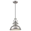 Lámpara de techo colgante Industrial 1xE27 acabado metal níquel estilo industrial 33cm Ø