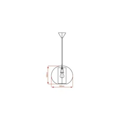 Lámpara de techo colgante Kaos 1xE27 acabado rattán tono café y tejido blanco estilo rústico 35cm Ø