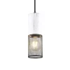Lámpara de techo colgante 1L Blanco/ Rejilla Negro 1XE27