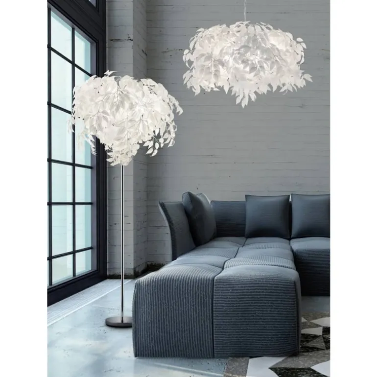 Lámpara de techo colgante Leavy mini 1xE27 acabado blanco estilo moderno 38cm Ø