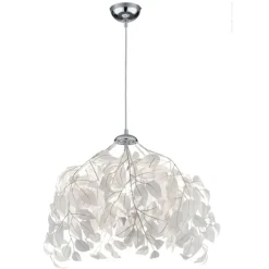 Lámpara de techo colgante Leavy mini 1xE27 acabado blanco estilo moderno 38cm Ø