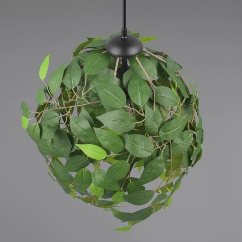 Lámpara de techo colgante Leavy Verde 1XE27 38cm Ø