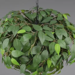 Lámpara de techo colgante Leavy Verde 4XE14 70cm Ø