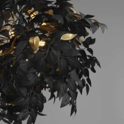 Lámpara de techo colgante Leavy 4xE14 acabado negro estilo moderno 70cm Ø