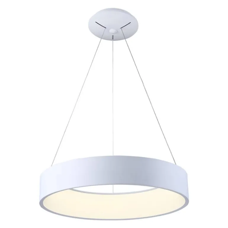 Lámpara de techo colgante LED 36w tonalidad 4000k acabado metal blanco estilo moderno 60cm Ø